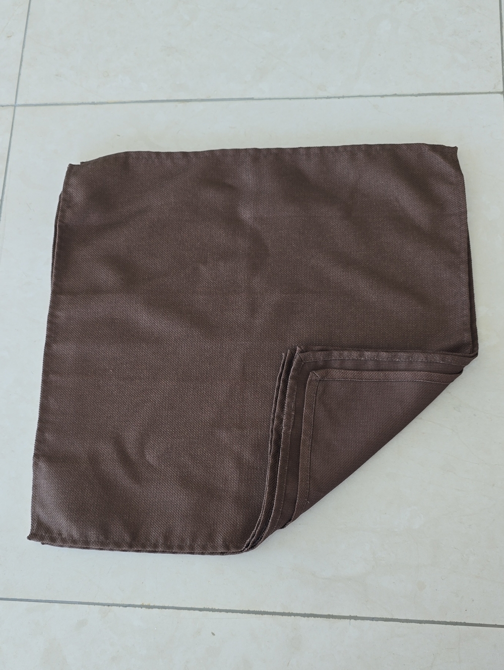 Set Of 5 Brown Solid Dinner Napkins